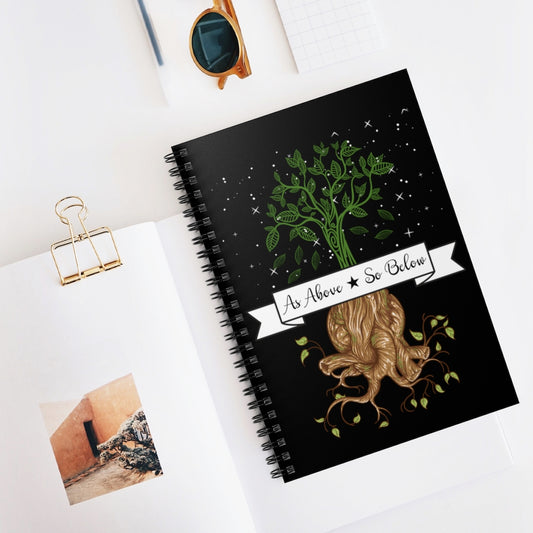 As Above So Below Witchy Spiral Notebook