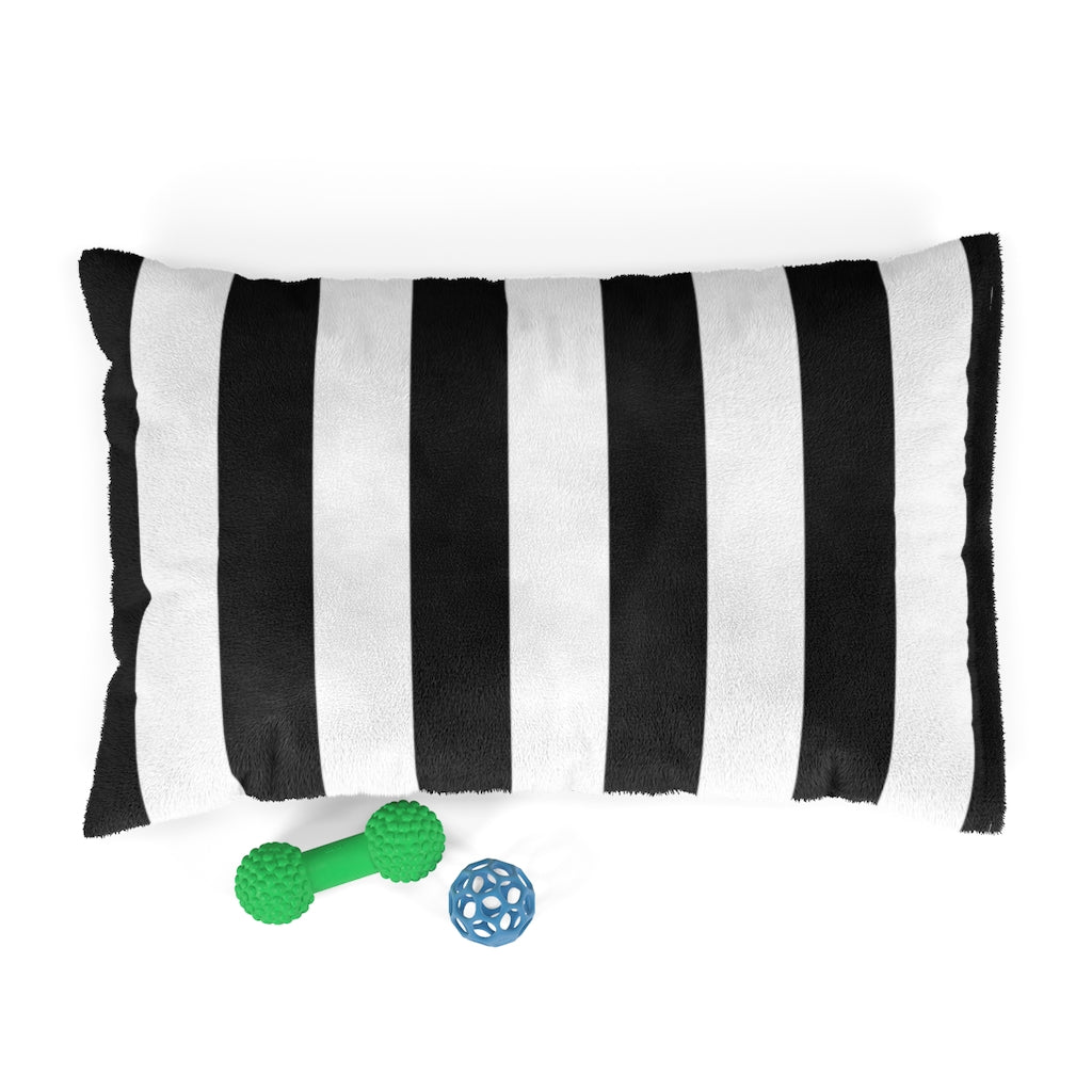 Gothic Beetlejuice Striped Pet Bed