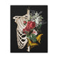 Floral Skeleton Boho Style Wall Canvas