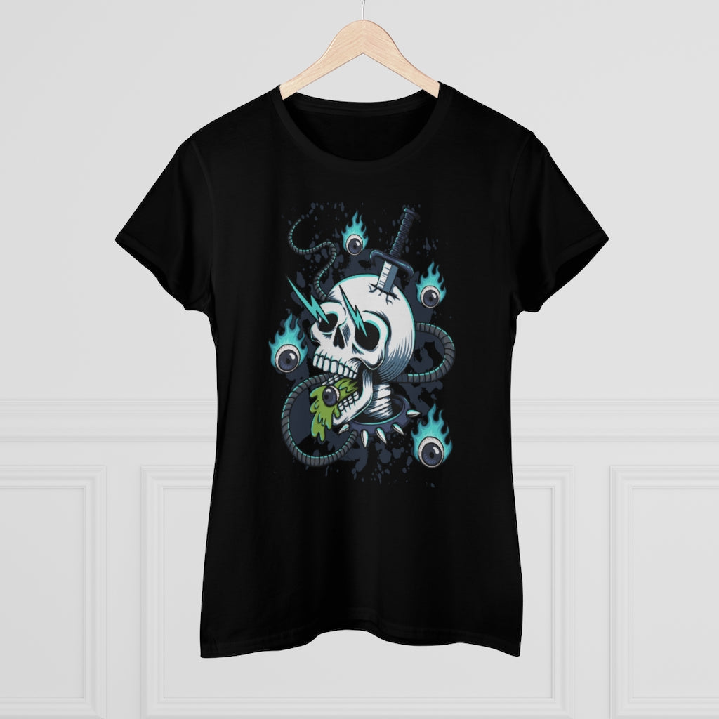 Knife and Skull Ladies T-Shirt