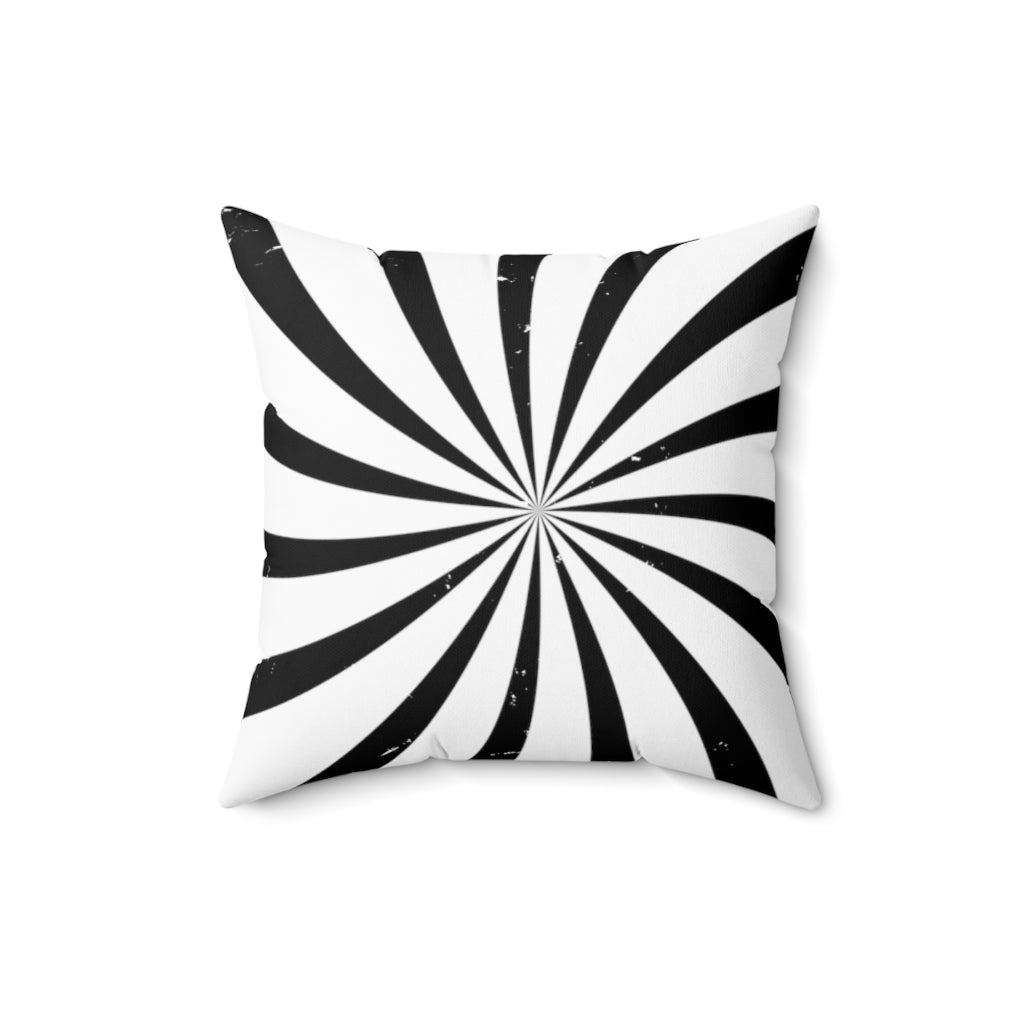 Freak Show Pink and White Striped Throw Pillow