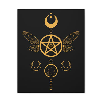 Celestial Moon and Pentacle Wall Decor