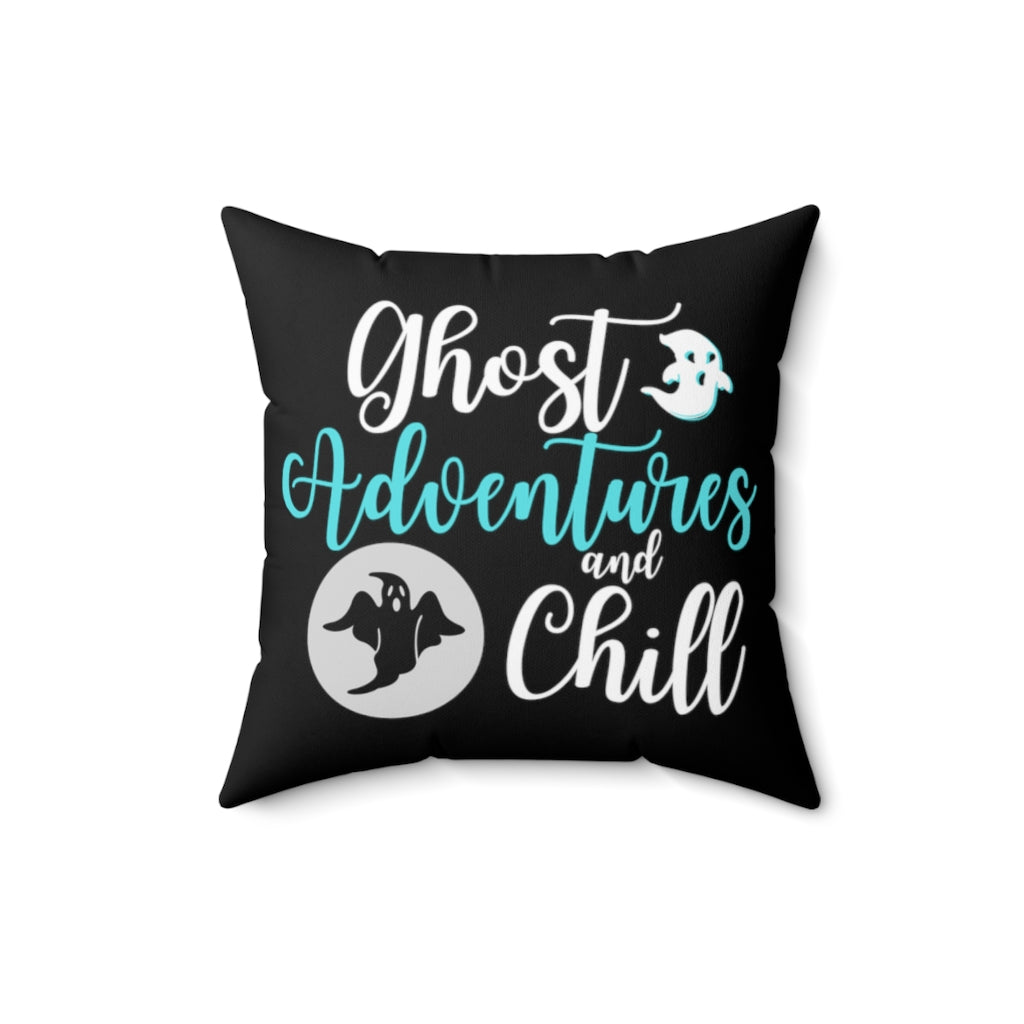 Ghost Adventures and Chill Teal and Black Throw Pillow