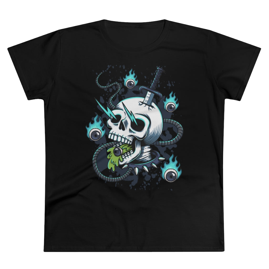 Knife and Skull Ladies T-Shirt