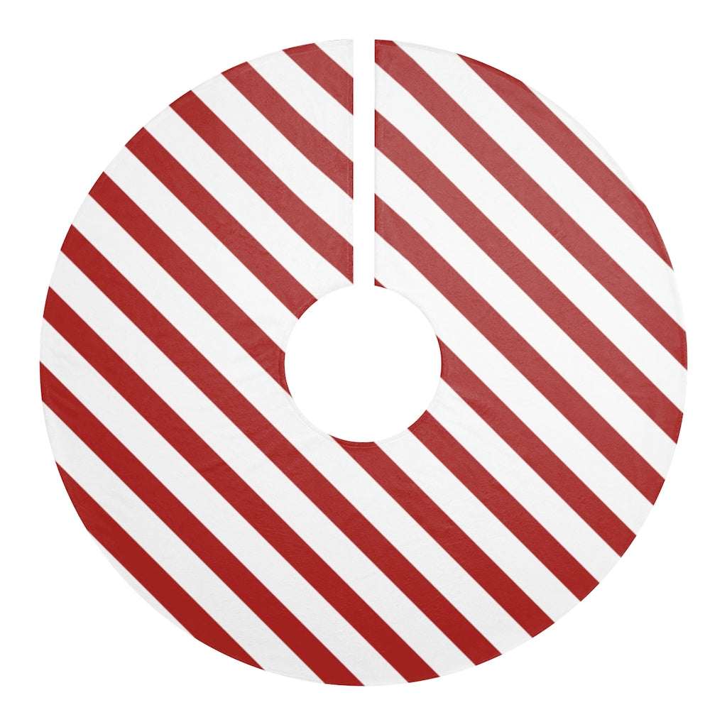 Candy Cane Striped Christmas Tree Skirt