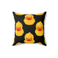 Summer Skeleton and Duckie Throw Pillow