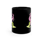 Pastel Pink Gothic Rose Black Coffee Cup