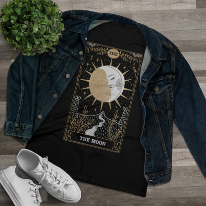 The Moon Tarot Card Ladies T-Shirt