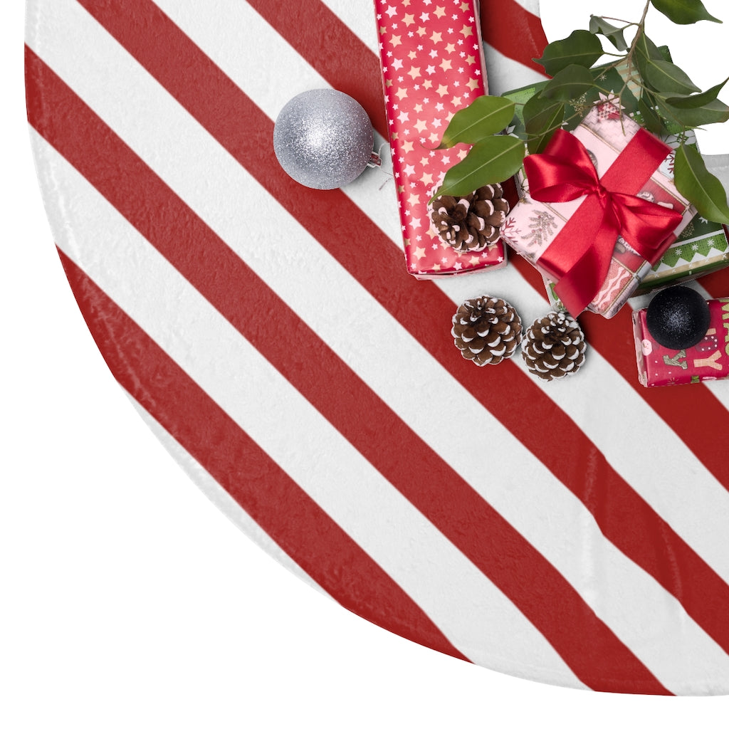 Candy Cane Striped Christmas Tree Skirt