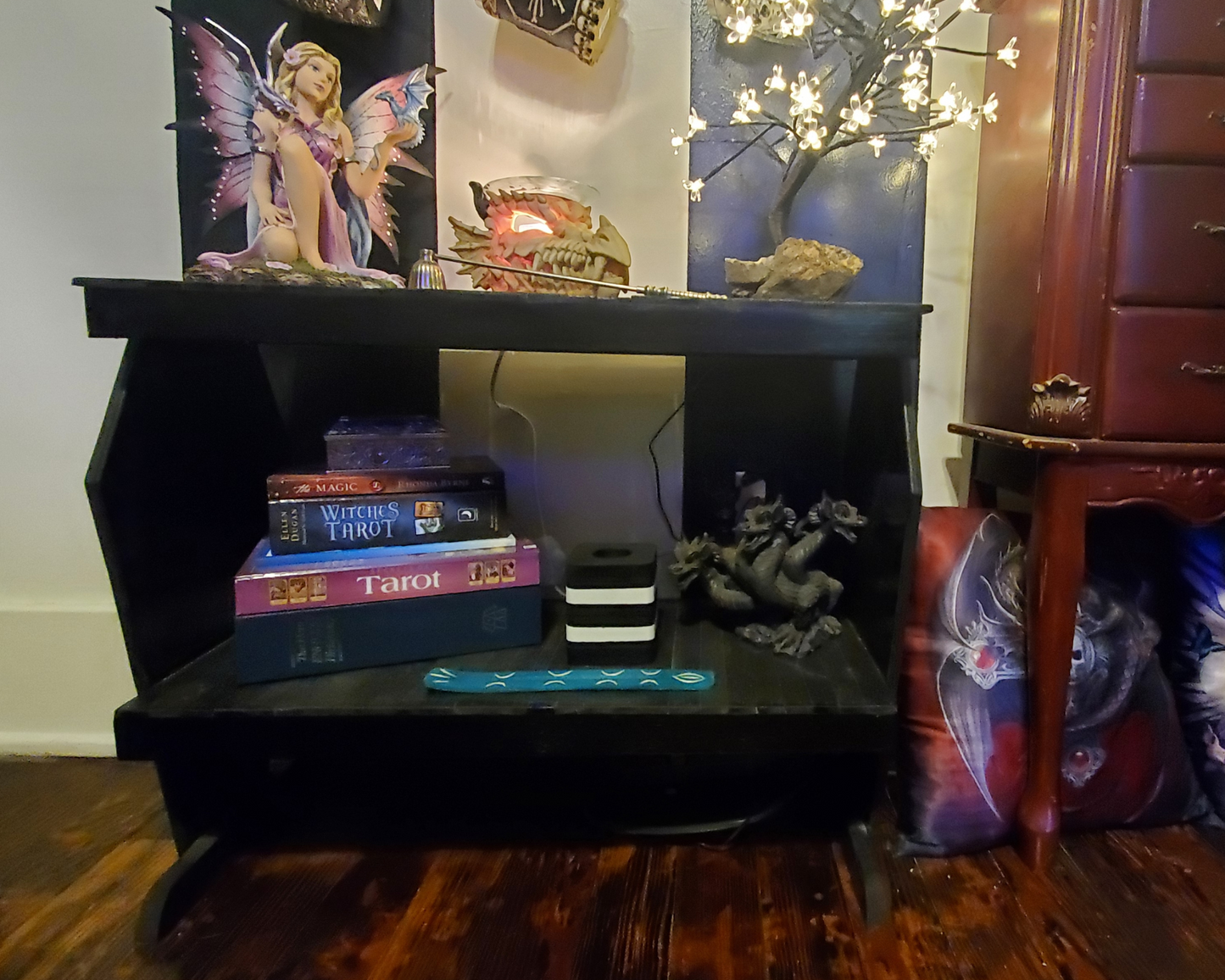 Wood Coffin Altar Bench