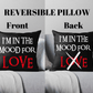 Reversible In the Mood for Love Pillow Funny