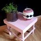 Light Pink Wood Plant Stand