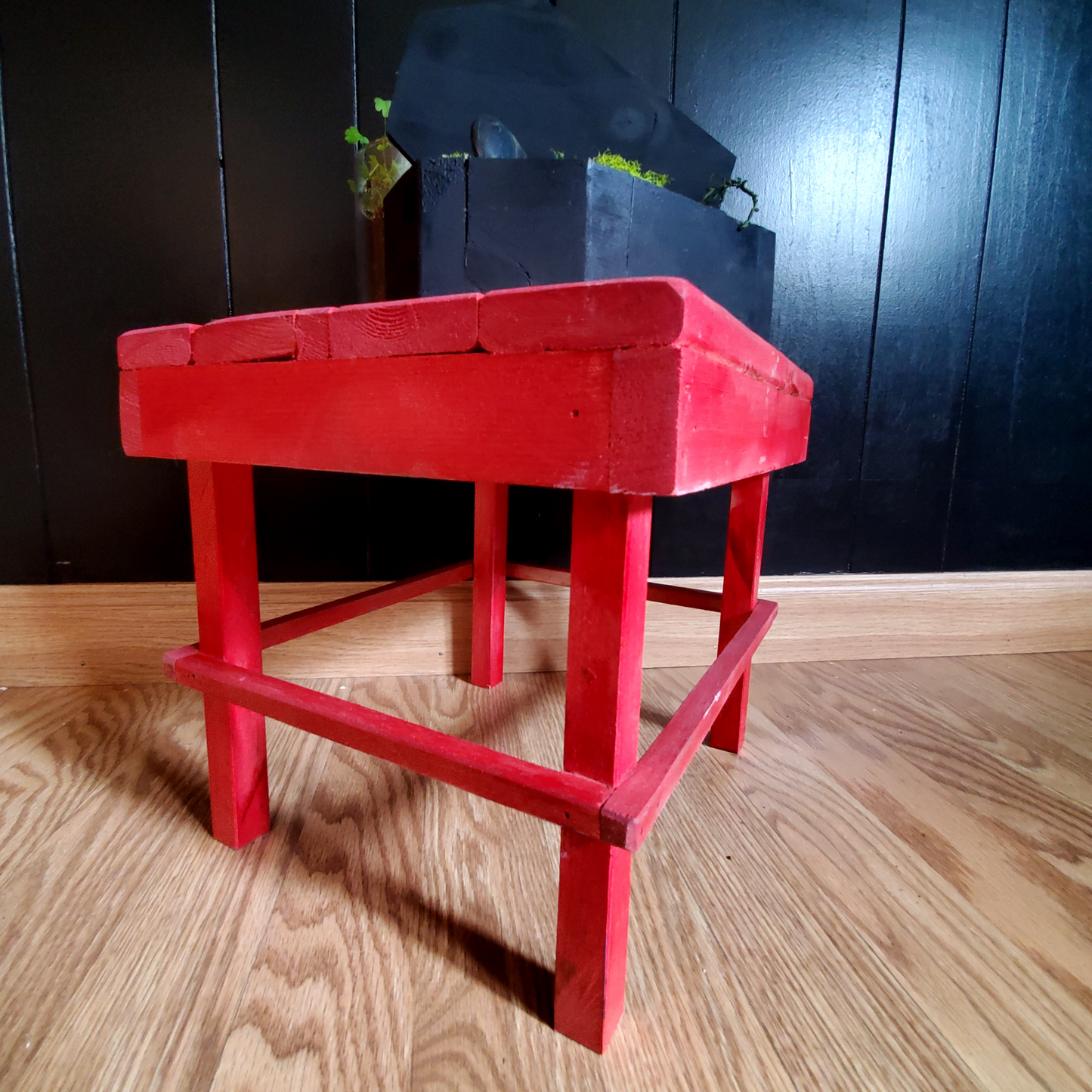 Red Plant Stand