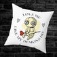 Voodoo Doll Valentines Day Throw Pillow