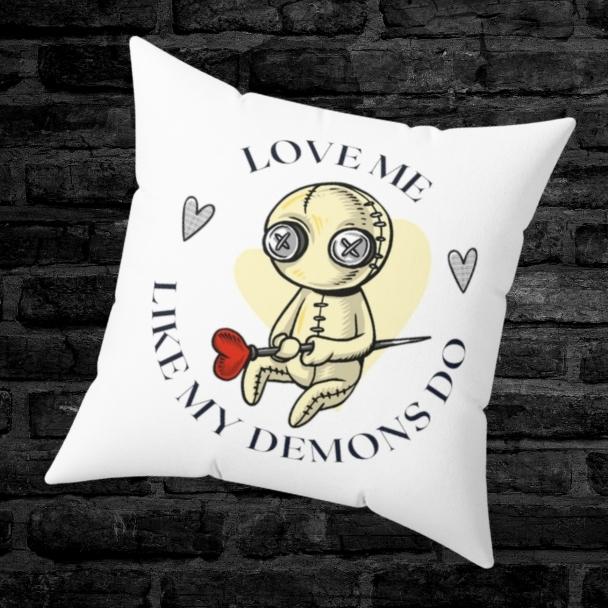 Voodoo Doll Valentines Day Throw Pillow