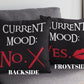 Reversible Current Mood Pillow Funny