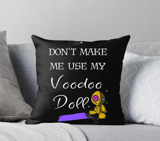 Voodoo Doll Cute Witchy Occult Throw Pillow Bedding