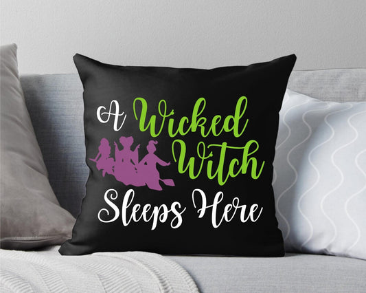 A Wicked Witch Sleeps Here Green and Purple