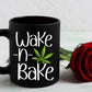 Wake and Bake Stoner Black Coffee Cup