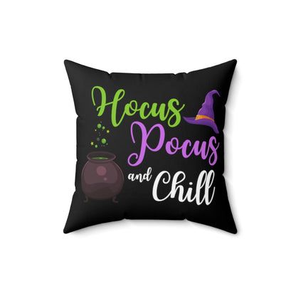 Hocus Pocus and Chill Black Throw Pillow