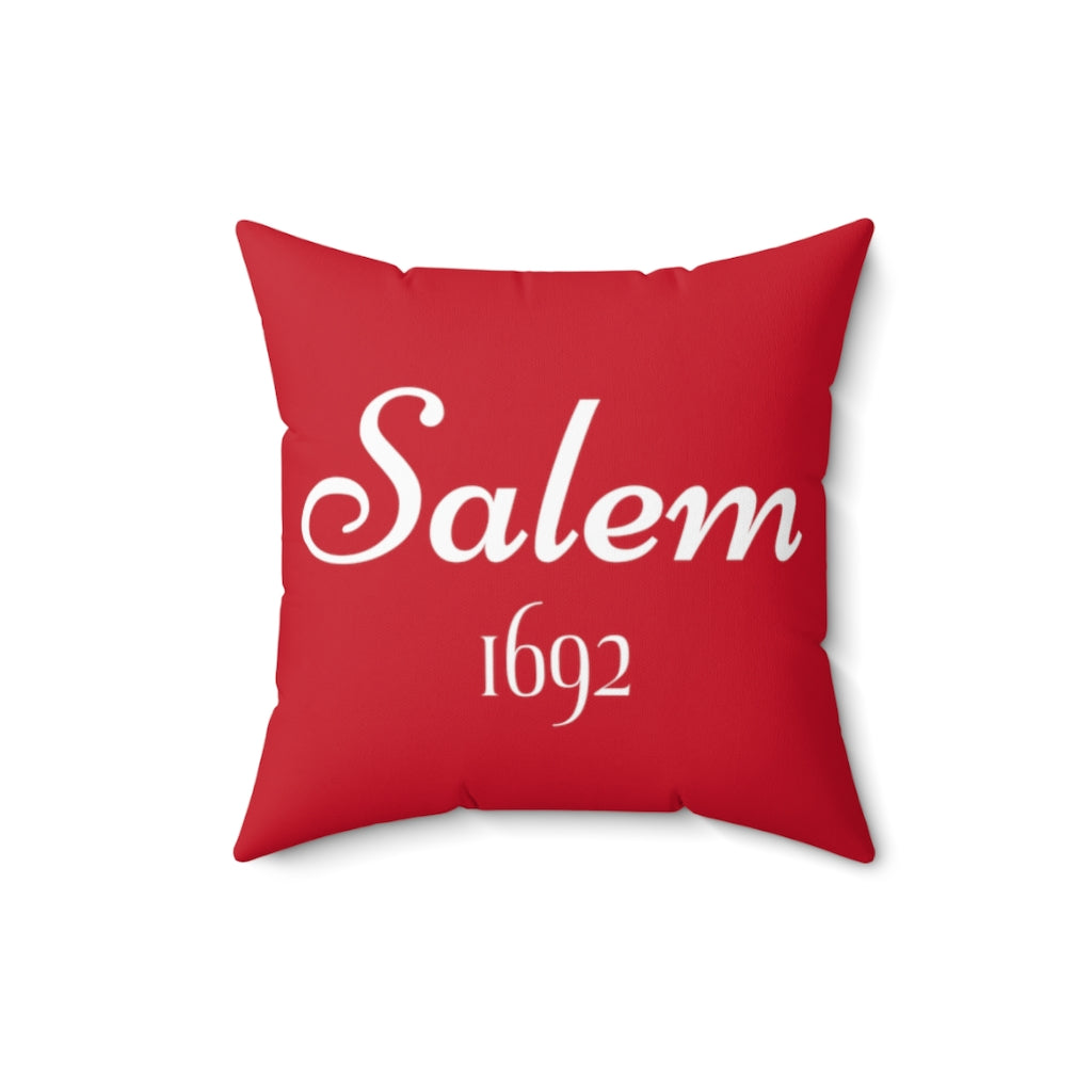 Salem 1692 Red Throw Pillow