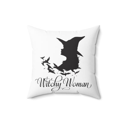 Witchy Woman Silhouette Throw Pillow