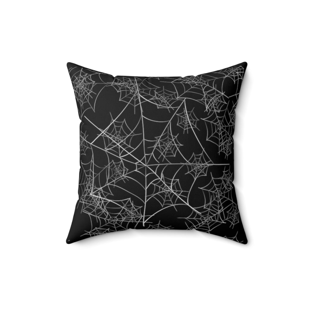 Gothic Spider Web Throw Pillow