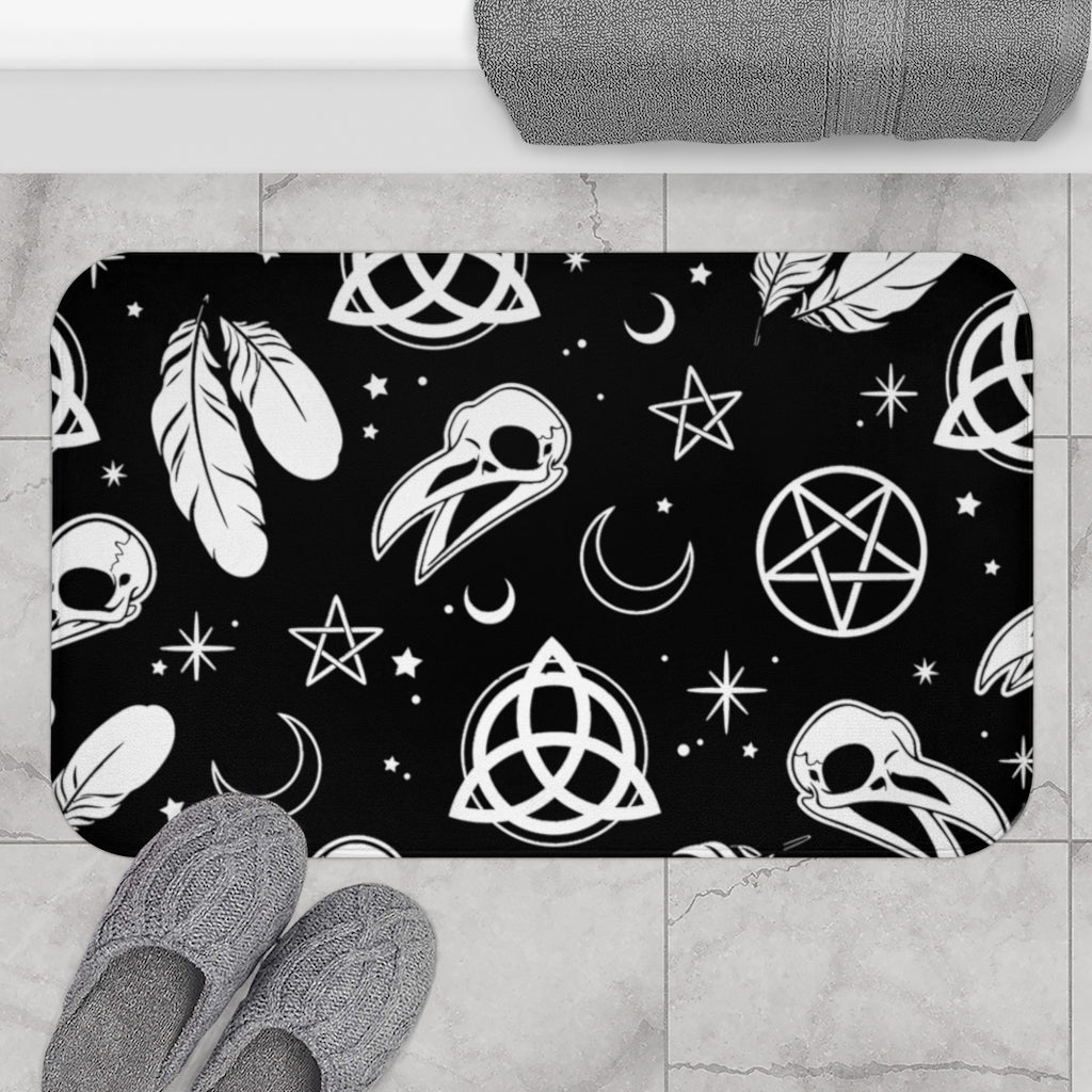 Plague Doctor Occult Pattern Bathroom Kitchen Rug