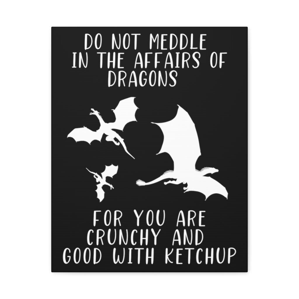 Funny Dragon Quote Canvas Wall Decor