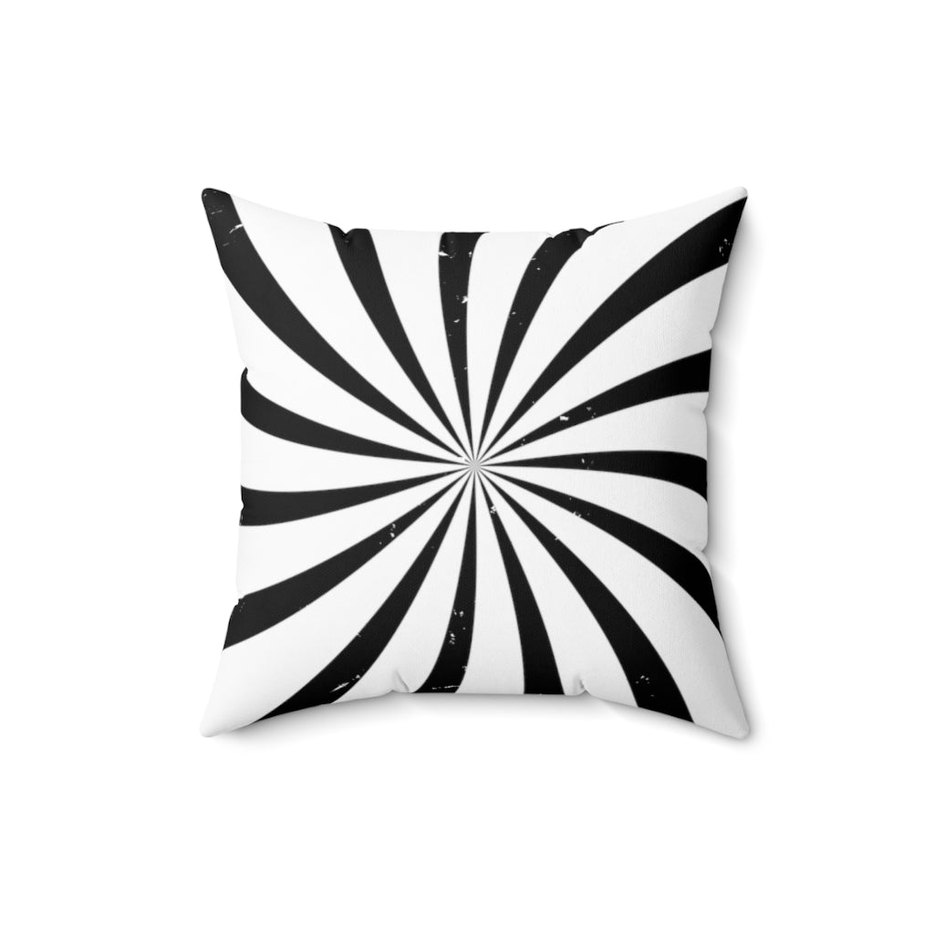 Freak Show Red and White Striped Throw Pillow