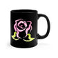 Pastel Pink Gothic Rose Black Coffee Cup