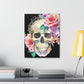 Floral Skull Pastel Goth Hanging Canvas