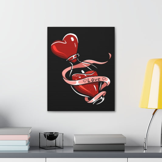 Love Potion Bottle Valentines Day Hanging Canvas