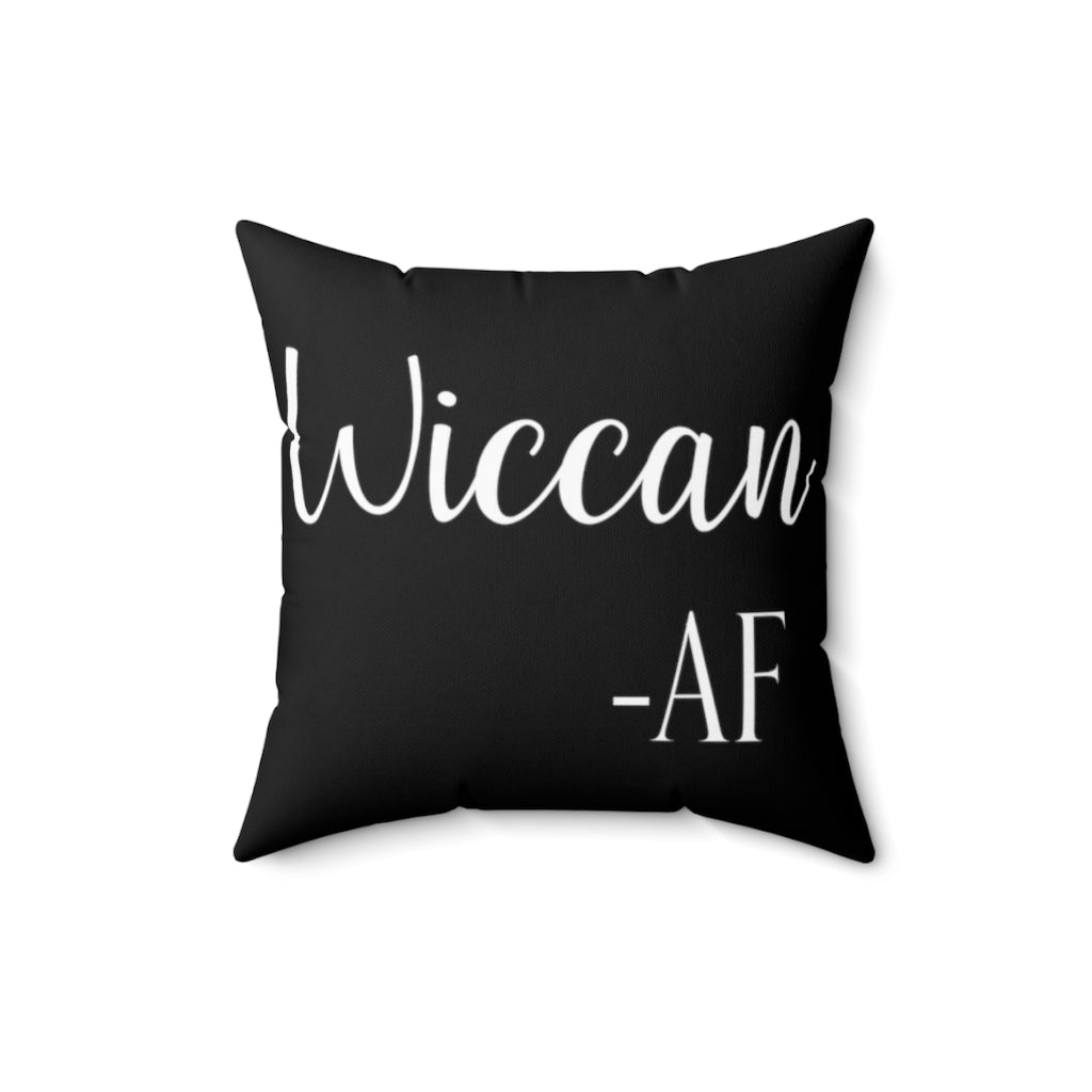 Wiccan AF Witchy Gothic Throw Pillow