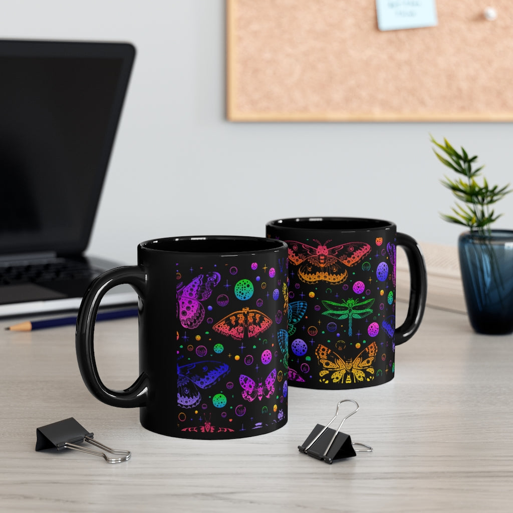 Colorful Butterfly Moth Coffee Cup