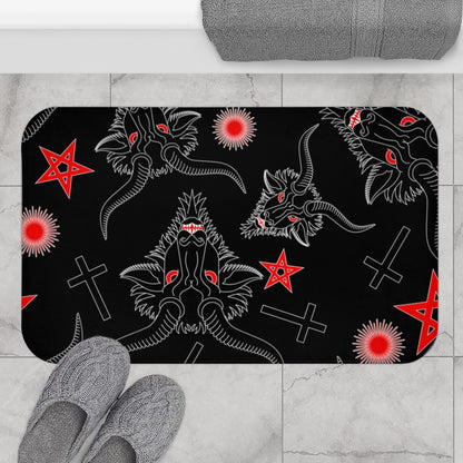 Baphomet Pattern Bath Mat