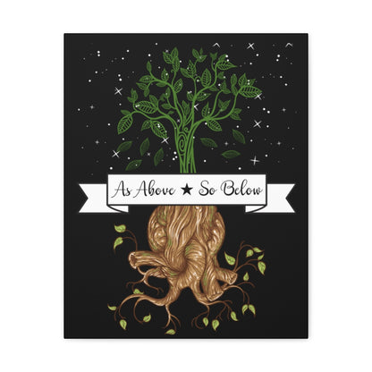 As Above So Below Witchy Canvas Sign Wall Decor